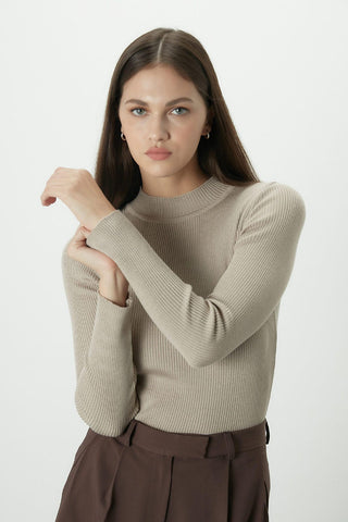 Basic Knitwear Bodysuit Mink