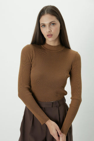 Basic Knitwear Bodysuit Hazelnut