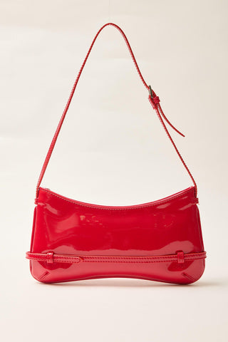 Diana Patent Leather Baguette Bag Red