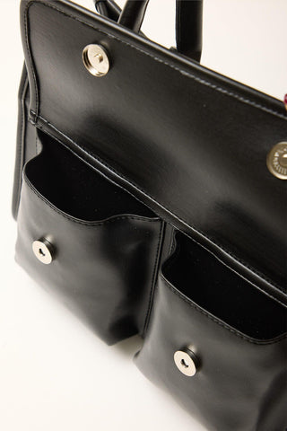 Wide Pocket Shoulder Bag Black