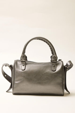 Marcie Leather Bag Silver