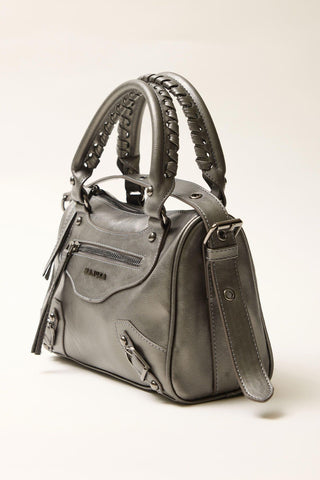 Marcie Leather Bag Silver