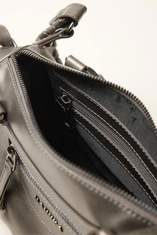 Marcie Leather Bag Silver