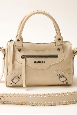 Marcie Leather Bag Beige