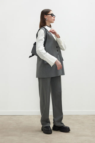 Premium Suit Vest Grey