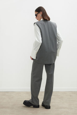 Premium Suit Vest Grey