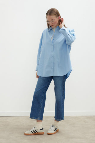 Oversize Basic Shirt Blue