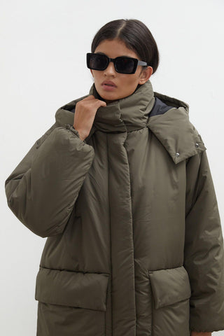 Hooded Anorak Jacket Khaki