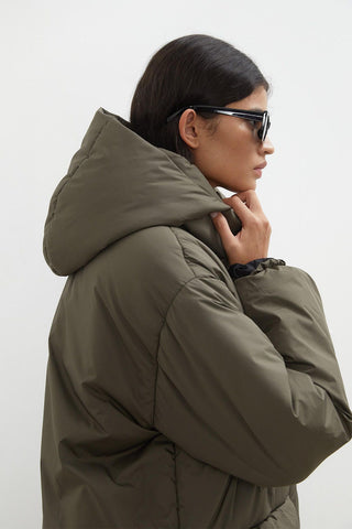 Hooded Anorak Jacket Khaki