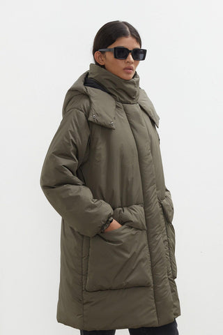 Hooded Anorak Jacket Khaki