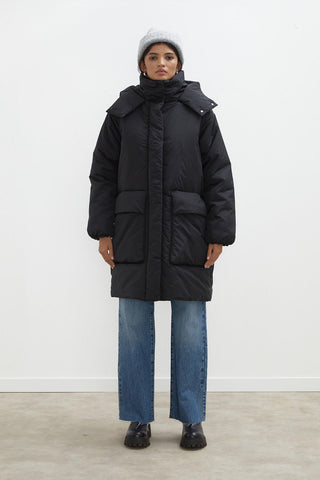 Hooded Anorak Jacket Black