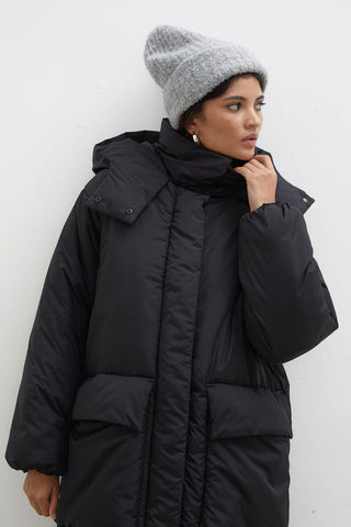 Hooded Anorak Jacket Black