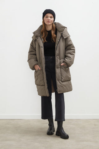 Hooded Anorak Jacket Mink