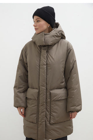 Hooded Anorak Jacket Mink