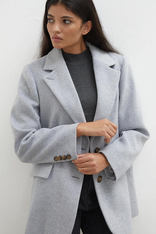 Nora Cachet Blazer Jacket Grey