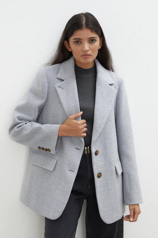 Nora Cachet Blazer Jacket Grey