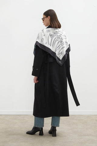 Premium Oversize Trençkot Siyah