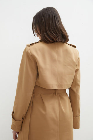 Diana Double-Breasted Fit Trench Coat Camel