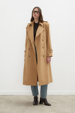 Diana Double-Breasted Fit Trench Coat Camel