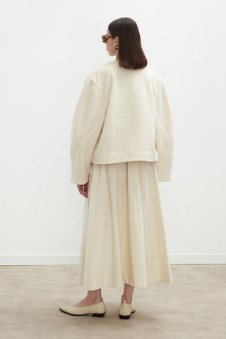 Jacqueline Kısa Kaşe Kaban Ekru