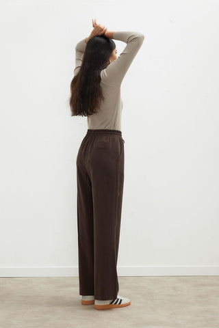 Tencel Premium Trousers Dark Brown