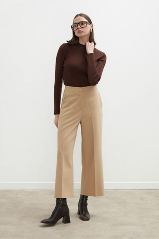 Sandy Ütü İzli̇ Culotte Pantolon Camel