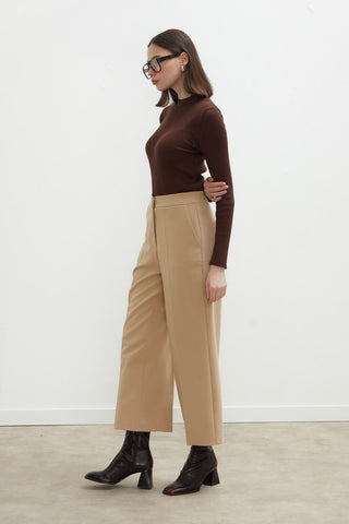 Sandy Ütü İzli̇ Culotte Pantolon Camel