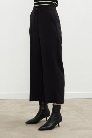 Sandy Straight Fit Culotte Trousers Black