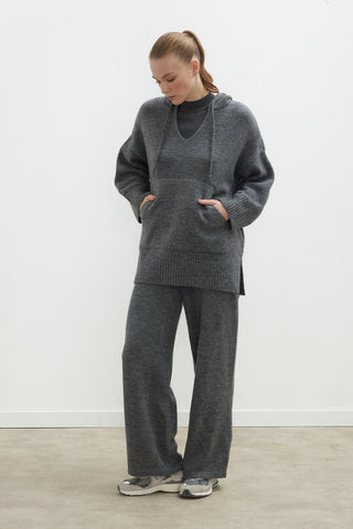 Cozy Knit Trousers Anthracite