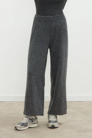 Cozy Knit Trousers Anthracite