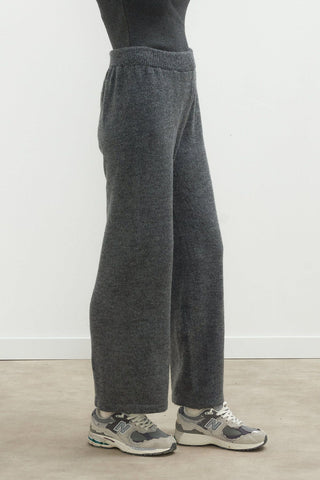 Cozy Knit Trousers Anthracite