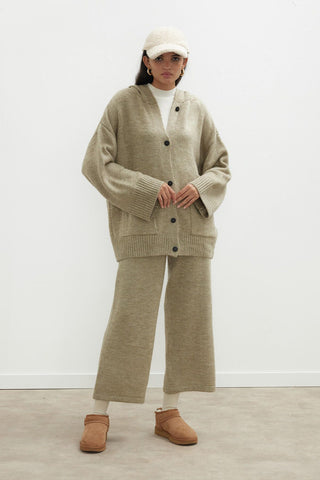 Cozy Knit Trousers Mink