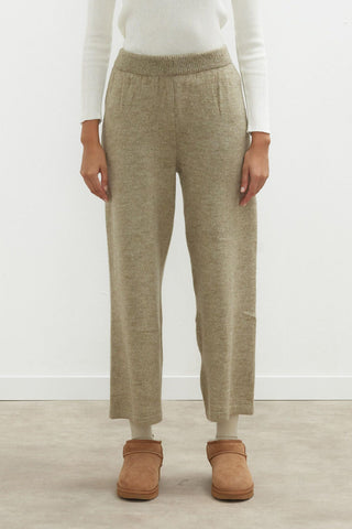 Cozy Knit Trousers Mink