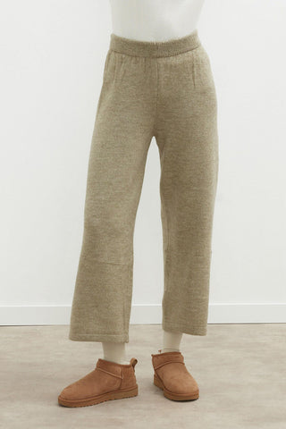 Cozy Knit Trousers Mink