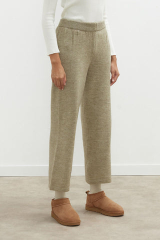 Cozy Knit Trousers Mink