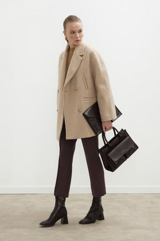 Düz Kesim Pantolon Koyu Kahve