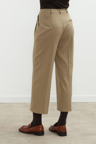 Premium Pleated Trousers Camel