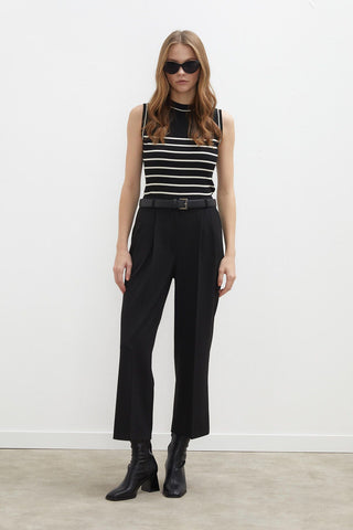 Premium Pleated Trousers Black