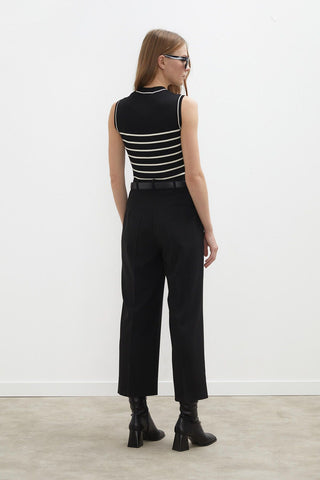 Premium Pleated Trousers Black