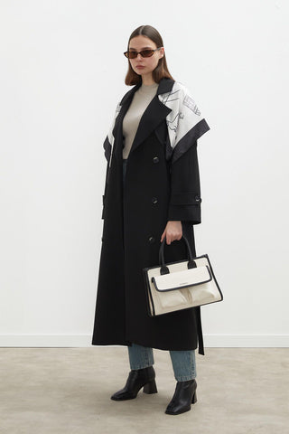 Premium Oversize Trench Coat Black