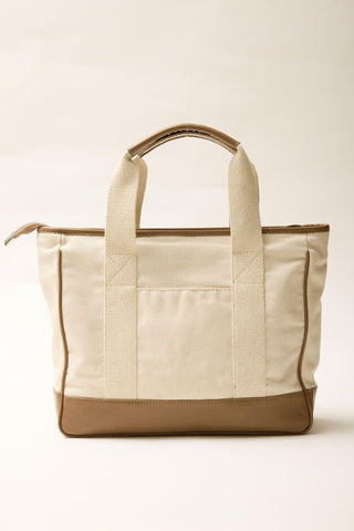 Multi-Pocket Midi Canvas Bag Camel