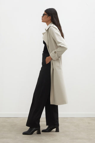 Diana Double-Breasted Fit Trench Coat Stone