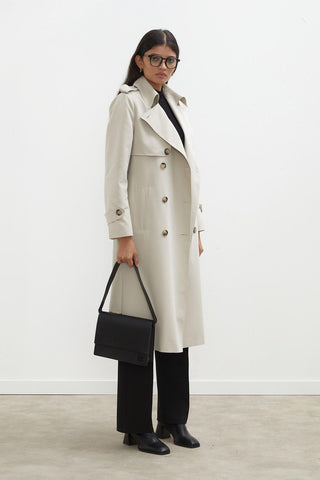 Diana Double-Breasted Fit Trench Coat Stone