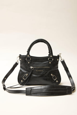 Woody Faux Leather Bag Black