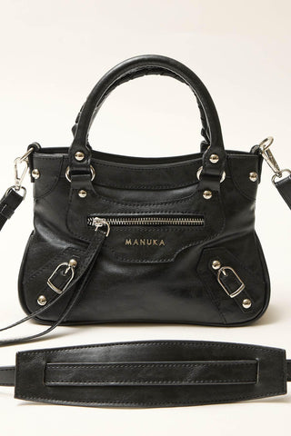 Woody Faux Leather Bag Black