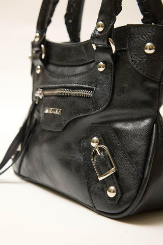 Woody Faux Leather Bag Black