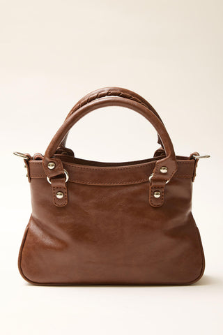 Woody Faux Leather Bag Brown