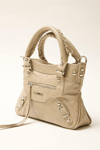 Woody Leather Bag Beige