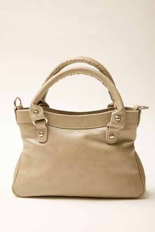 Woody Leather Bag Beige