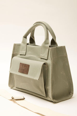 Faded Effect Mini Bag Green